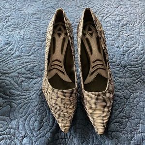 Nine West black and white heels